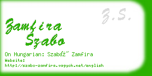 zamfira szabo business card